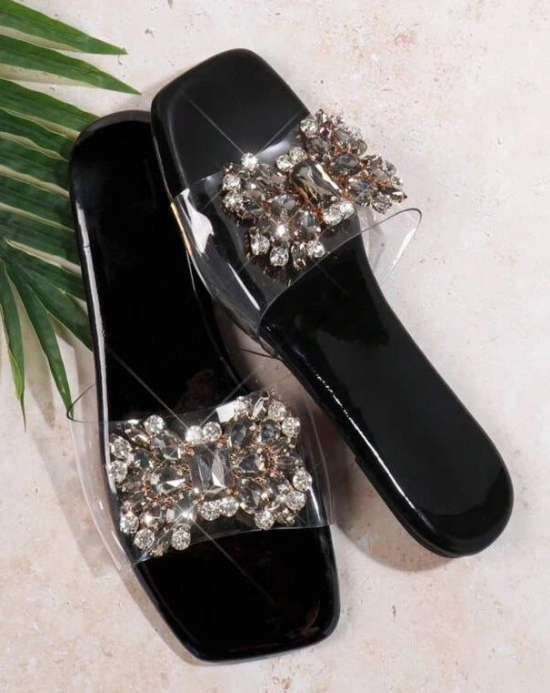Women's Fashionable Rhinestone Flat Sandal
