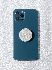 1pc Rhinestone Decor Pop-Out Phone Grip