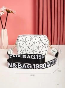 Mini Geo Pattern Crossbody Bag