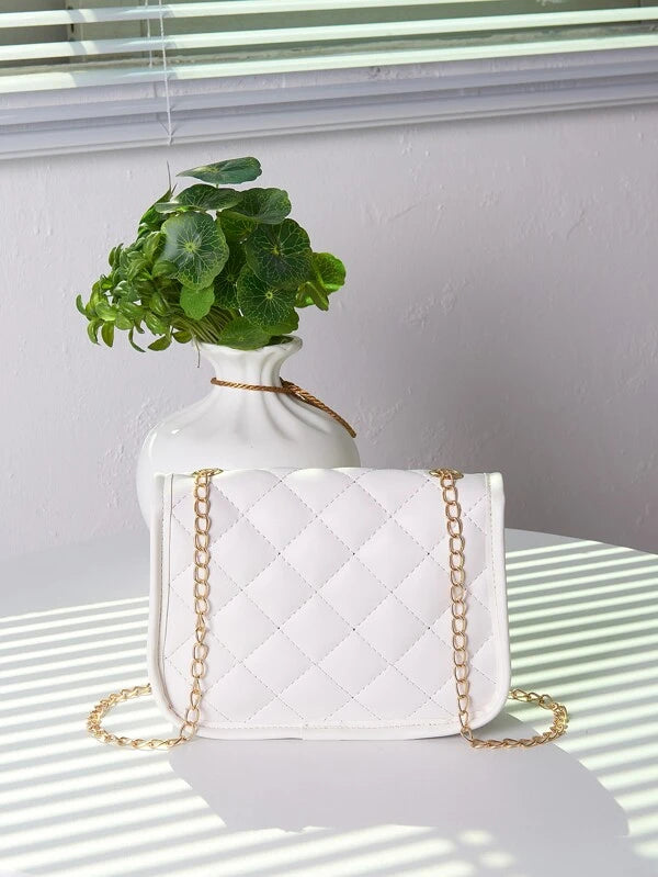 Mini Quilted Turn-lock Crossbody Bag