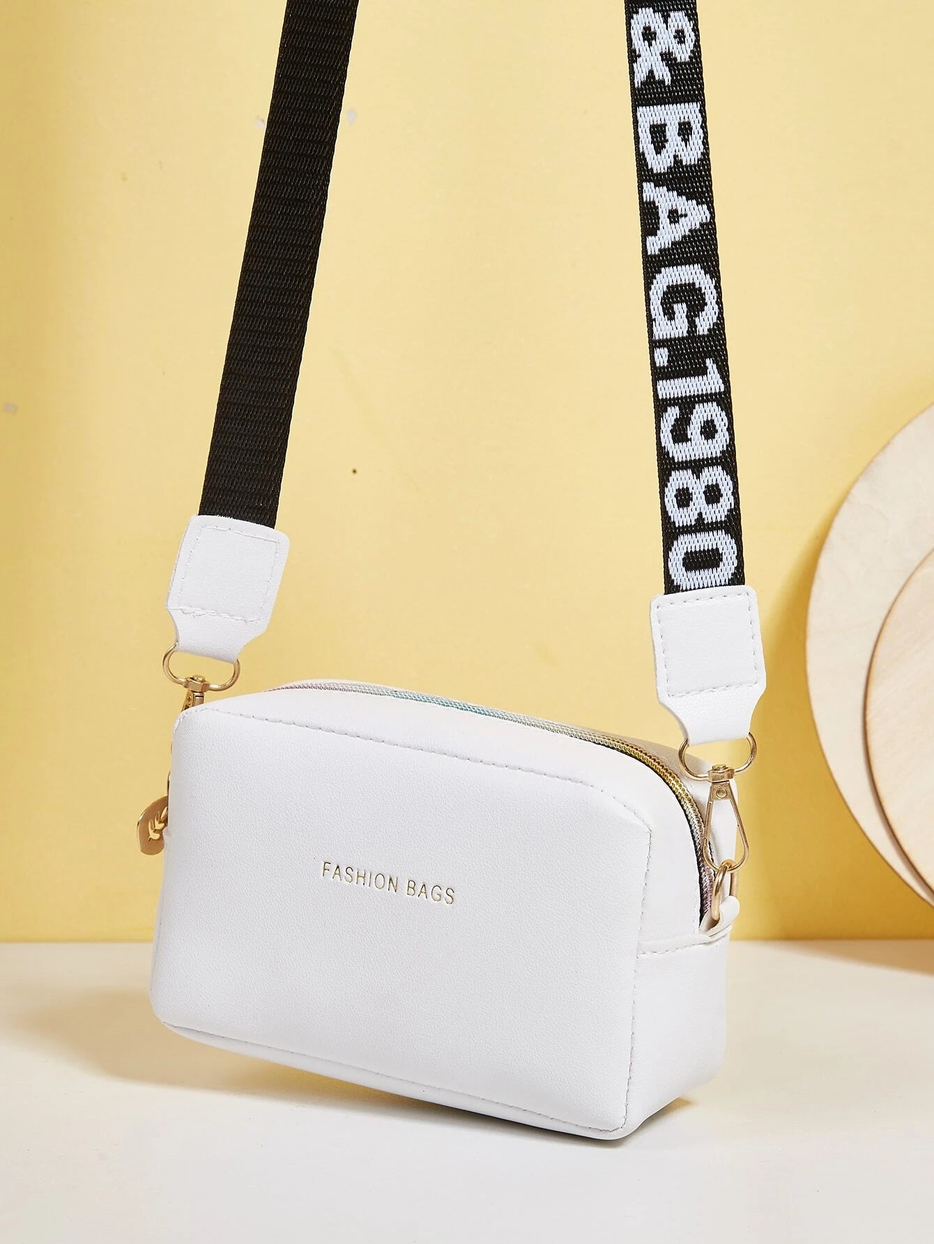 Mini Letter Graphic Crossbody Bag
