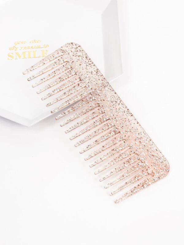 Glitter Wide Tooth Hair Comb PINK/ MULTICOLOR 876
