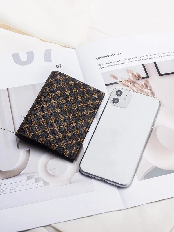 Geometric Print Small Wallet