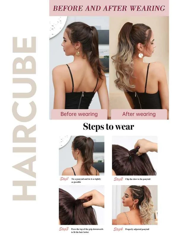 Long Straight Synthetic Ponytail Hair Extension