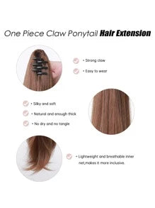 Long Straight Ponytail Synthetic Hair Extension