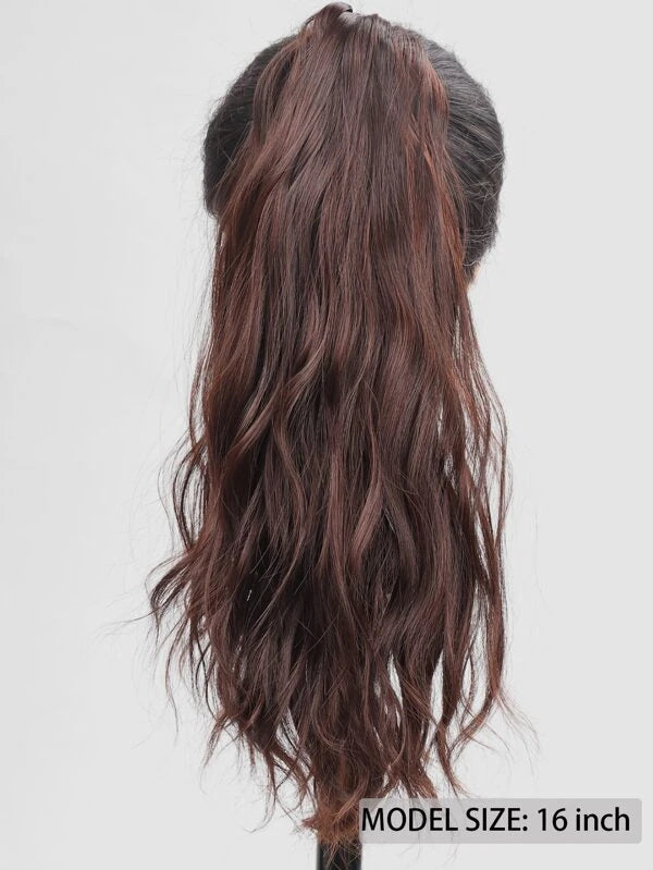 Natural Long Curly Synthetic Ponytail Hair Extension With Claw