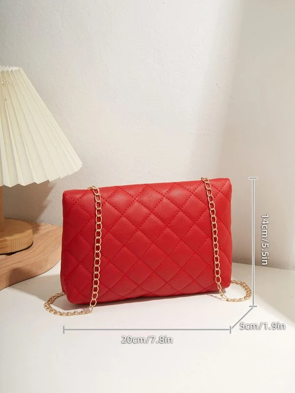 Mini Quilted Flap Chain Square Bag