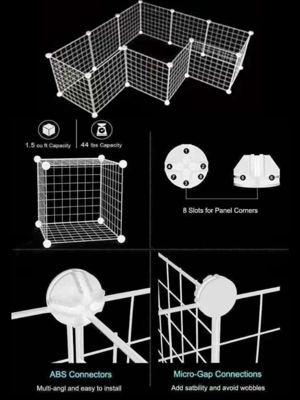 1 db DIY kisállat kerítés (35X35cm)