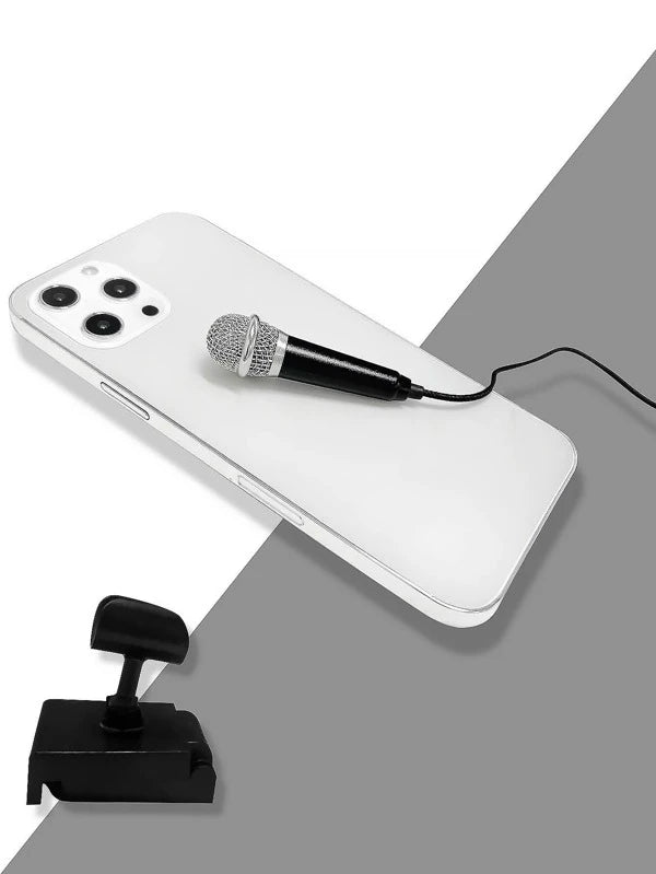 1pc Mini Phone Microphone & 1pc Holder