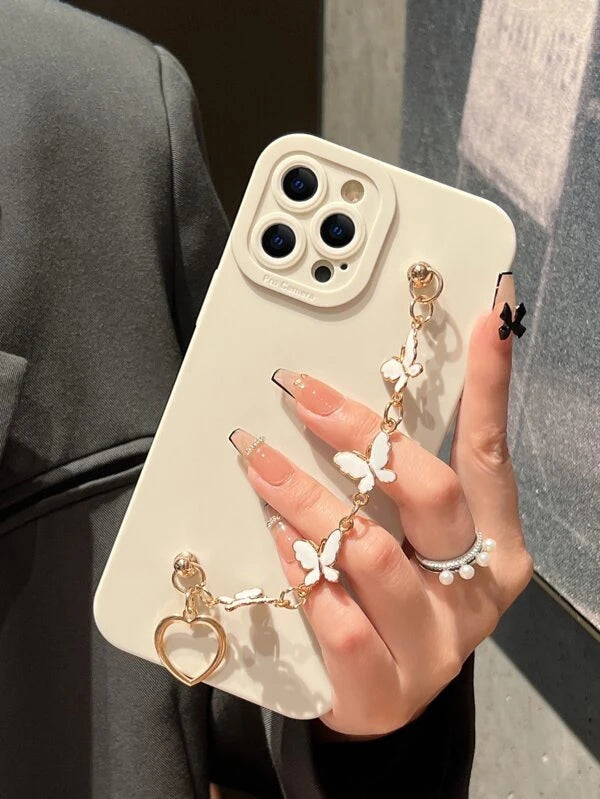Solid Phone Case With Hand Strap