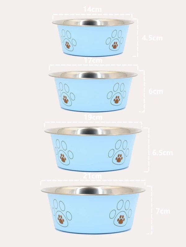 1pc Paw Print Pet Bowl (S-XL)