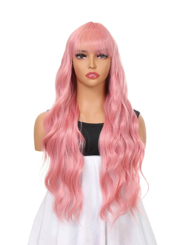 Long Body Wave Synthetic Wig With Bangs