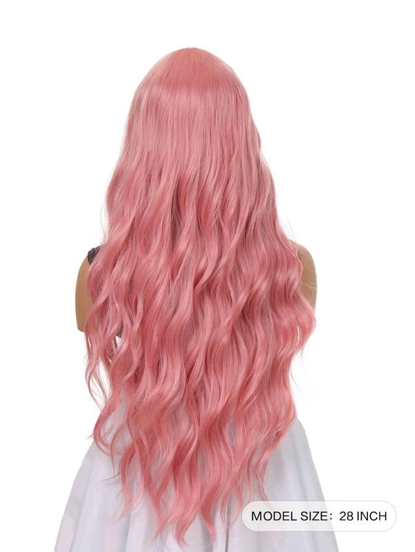 Long Body Wave Synthetic Wig With Bangs
