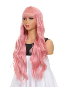 Long Body Wave Synthetic Wig With Bangs