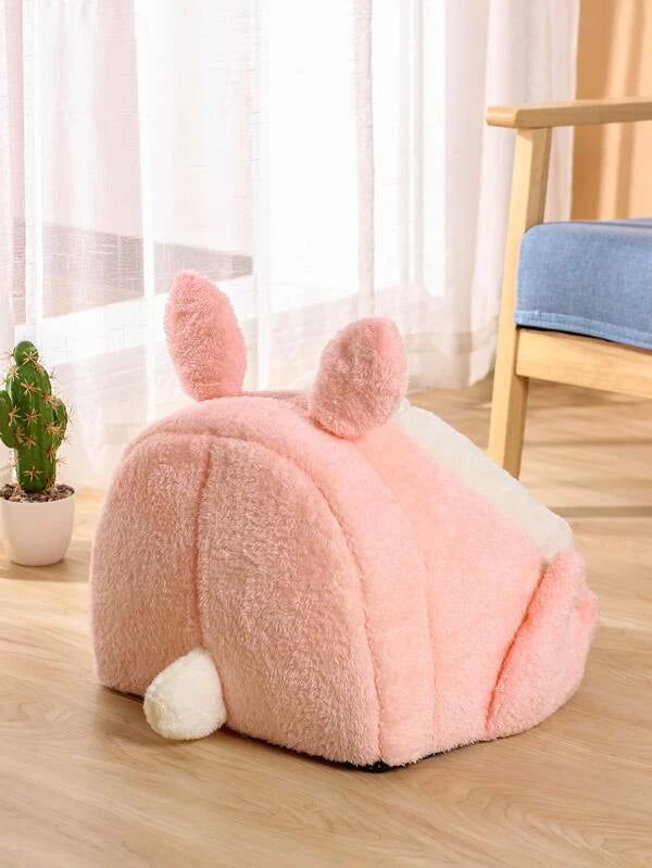 1db Rabbit Design Pet Bed (S - M) RÓZSASZÍN / SZÜRKE