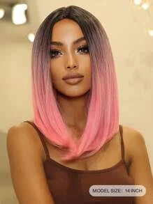 Ombre Short Straight Synthetic Wig