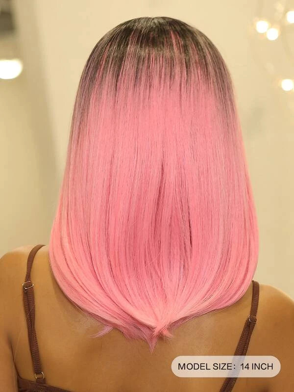 Ombre Short Straight Synthetic Wig
