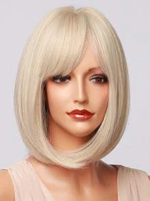 Short Straight Synthetic Wig With Bangs