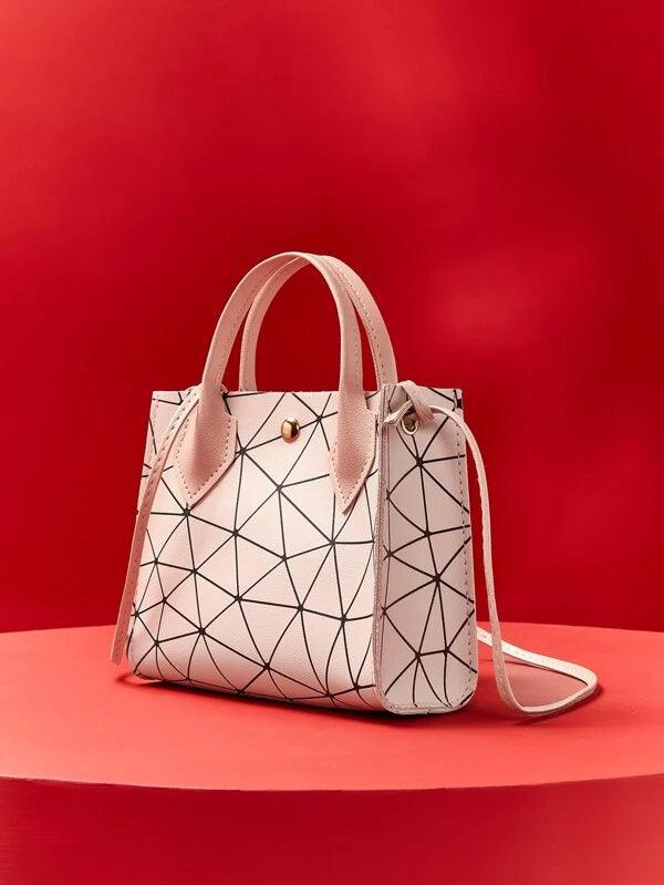 Mini Geometric Pattern Pattin gombos táskatáska