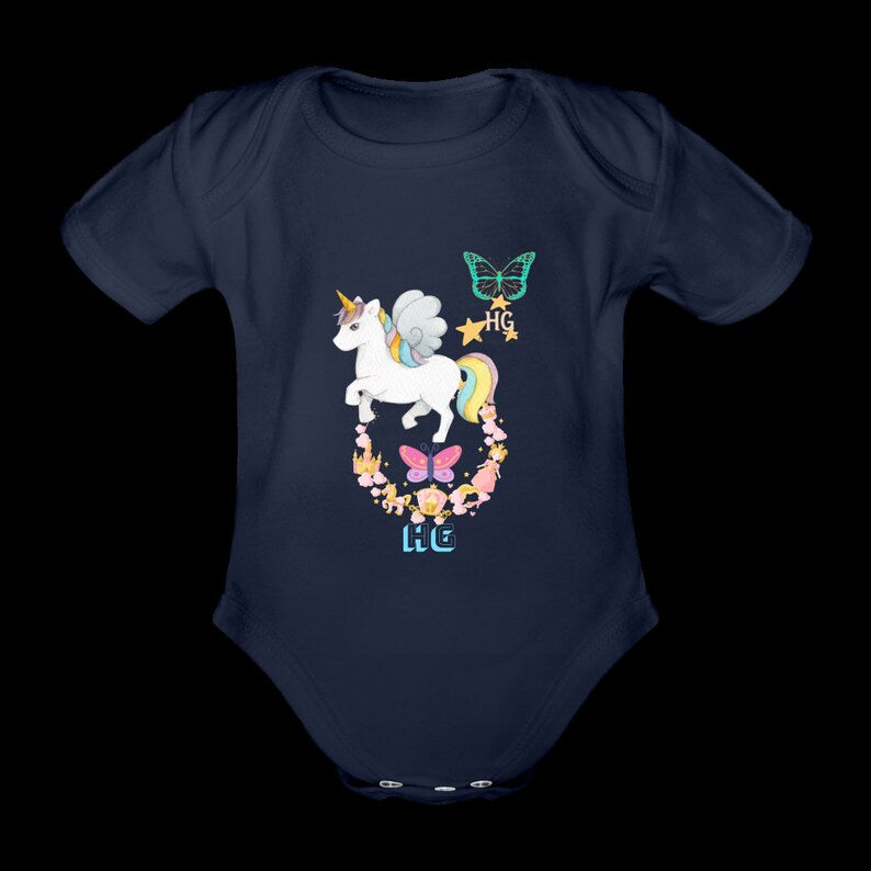 HG Organic Short-sleeved Baby Bodysuit (0-12 moths)