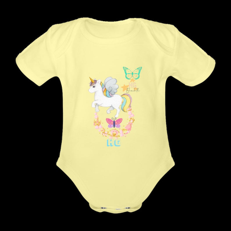 HG Organic Short-sleeved Baby Bodysuit (0-12 moths)