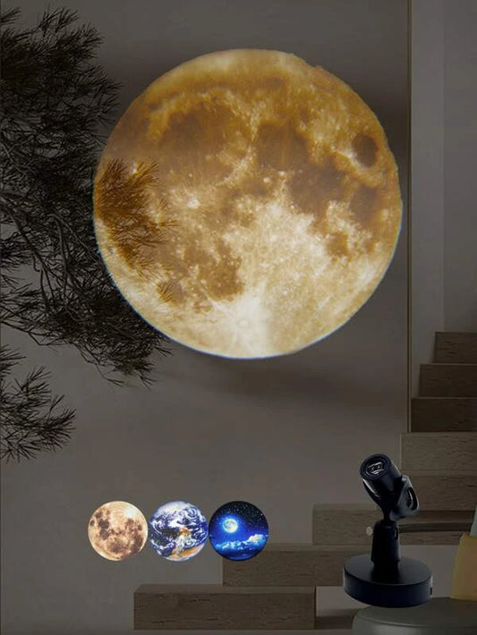 Moon Projection Light, With 3pcs Film, Earth Projection Lamp For Home Decor aís4