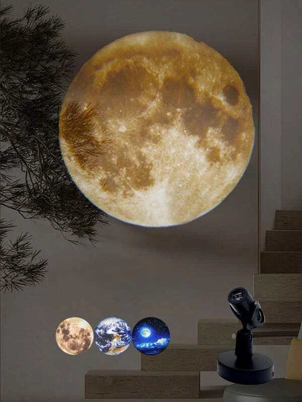 Moon Projection Light, With 3pcs Film, Earth Projection Lamp For Home Decor aís4