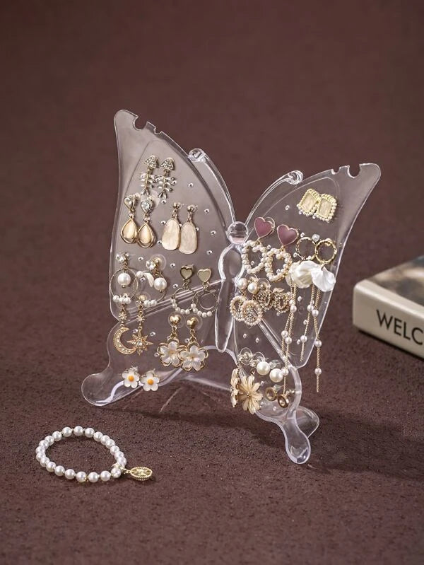 Jewelry Storage Rack, Clear Butterfly Shaped Jewelry Organizer Holder For Earring