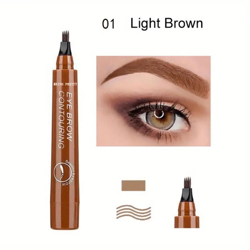 Natural Looking Eyebrow Four Heads Eyebrow Pencil Durable Eyebrow Pencil Waterproof