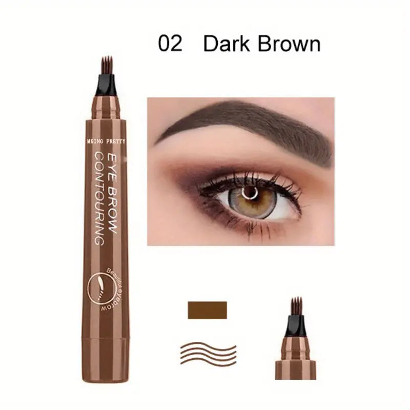 Natural Looking Eyebrow Four Heads Eyebrow Pencil Durable Eyebrow Pencil Waterproof