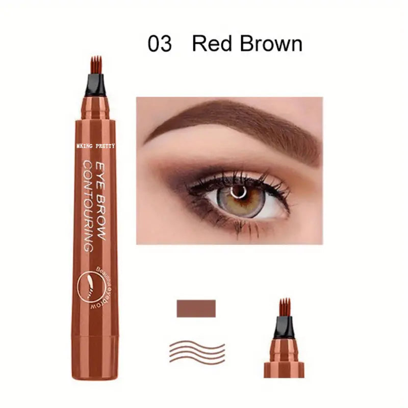 Natural Looking Eyebrow Four Heads Eyebrow Pencil Durable Eyebrow Pencil Waterproof