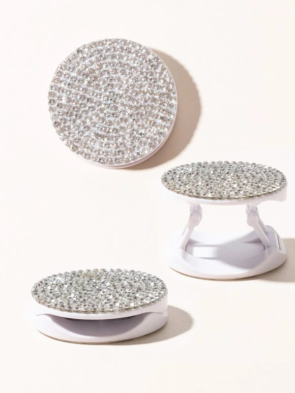 1pc Rhinestone Decor Pop-Out Phone Grip