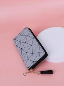 Tassel Decor Geometric Graphic Big Purse