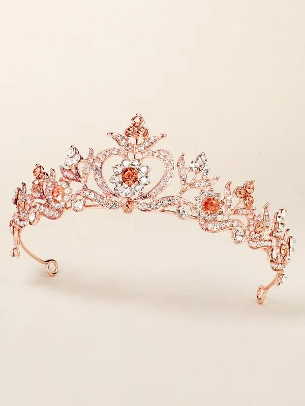 Rhinestone Decor Crown Design Headband