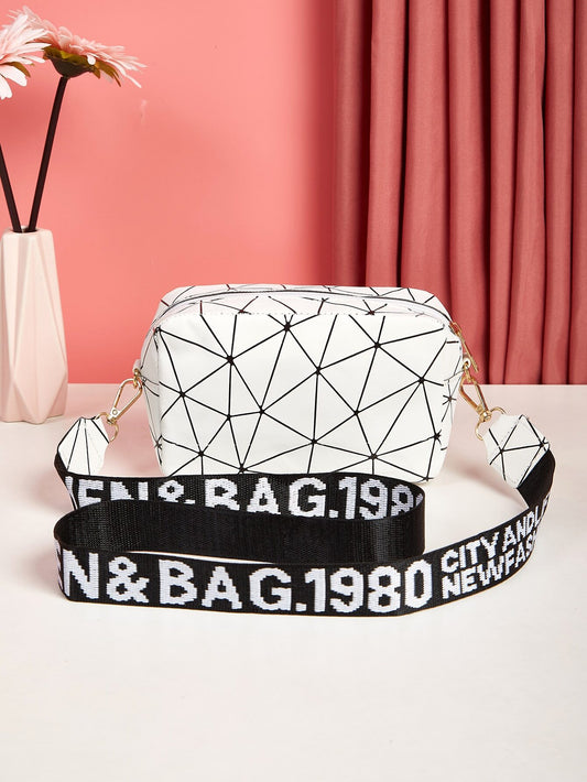 Mini Geo Pattern Crossbody Bag BM8