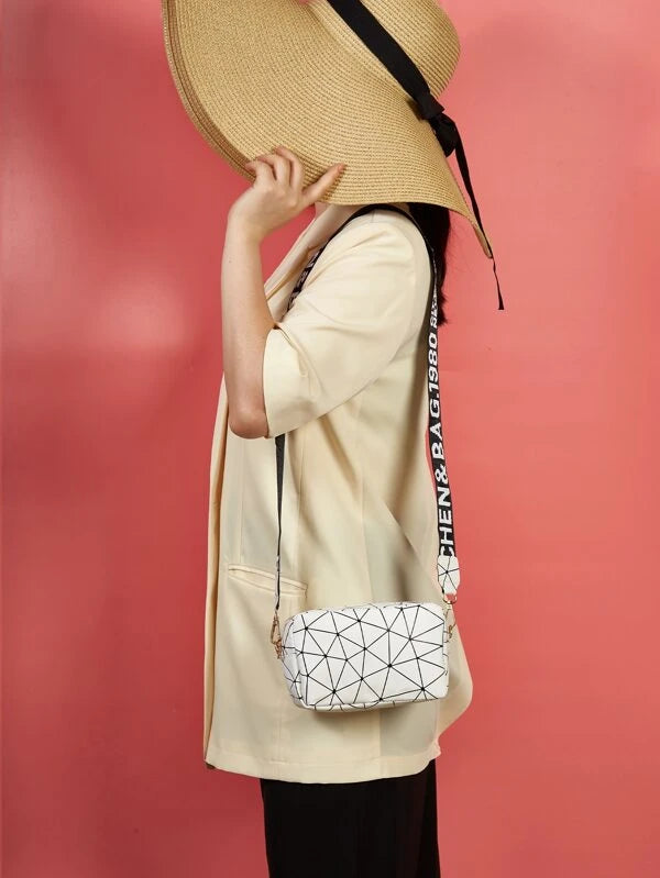Mini Geo Pattern Crossbody Bag BM8