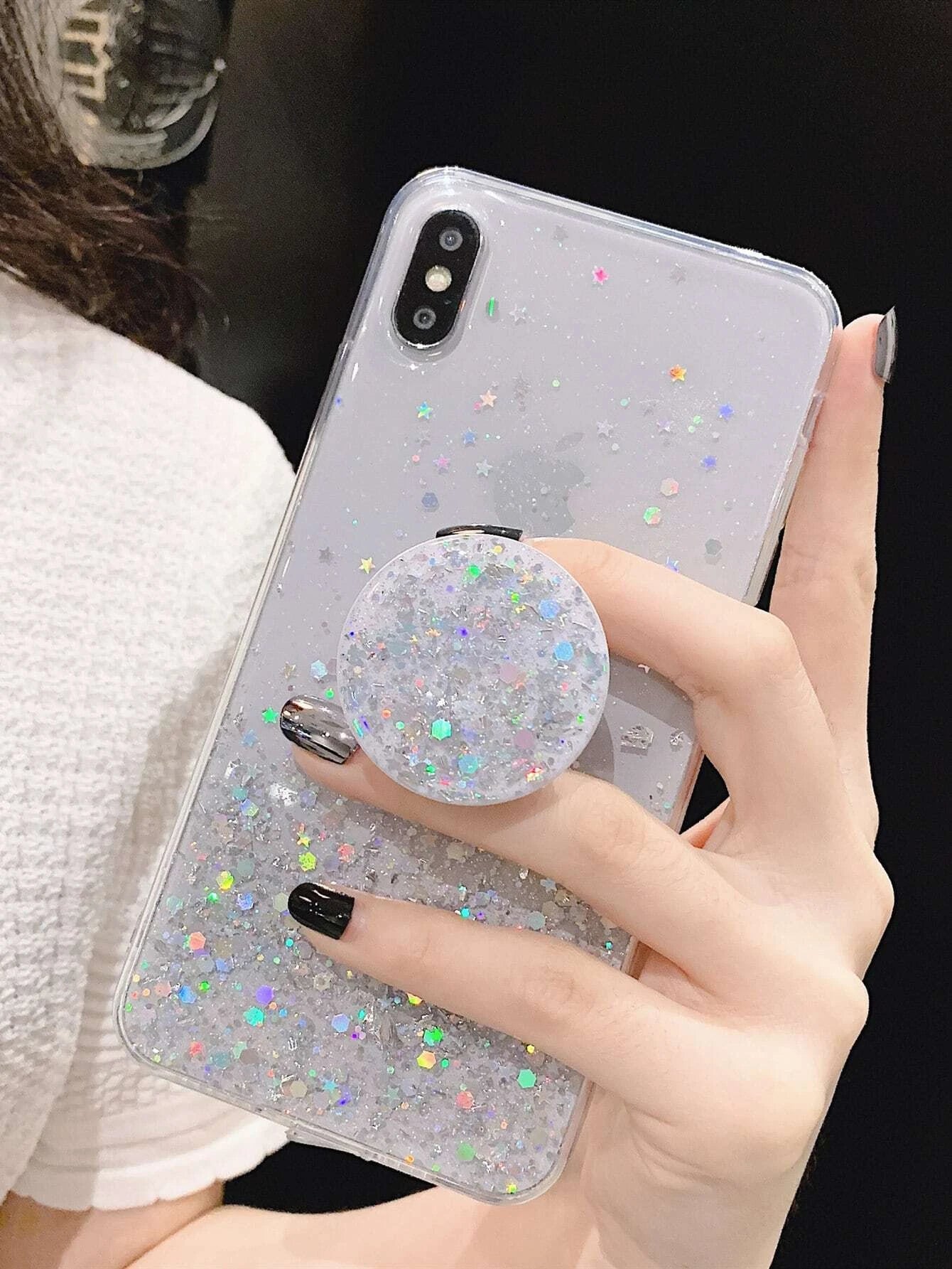 Sequin Hand Strap Phone Case