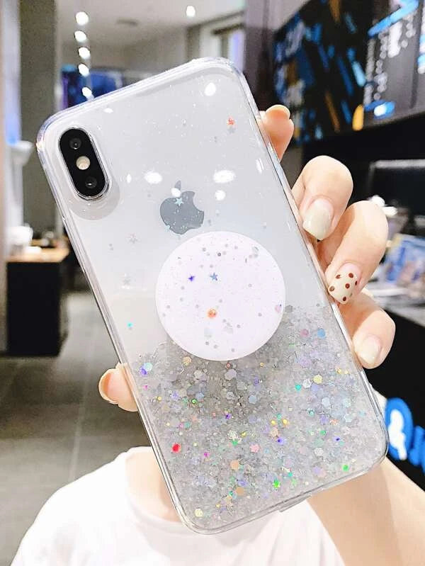 Sequin Hand Strap Phone Case