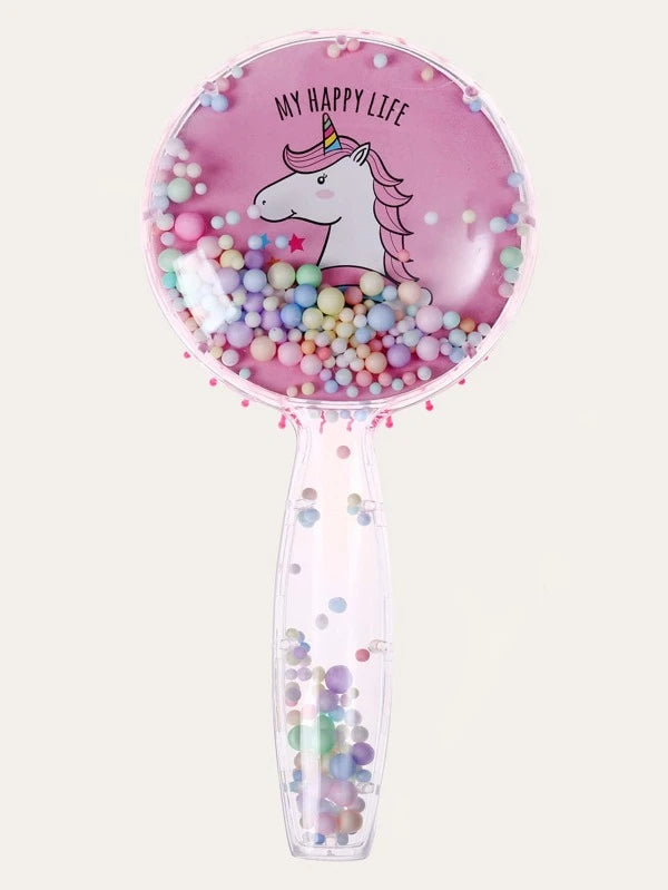 Cartoon Unicorn Print Hair Brush