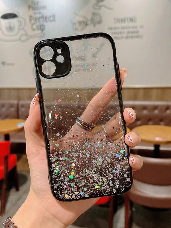 1pc Sequin Decor Ombre Case Compatible With iPhone