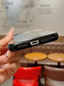 1pc Sequin Decor Ombre Case Compatible With iPhone