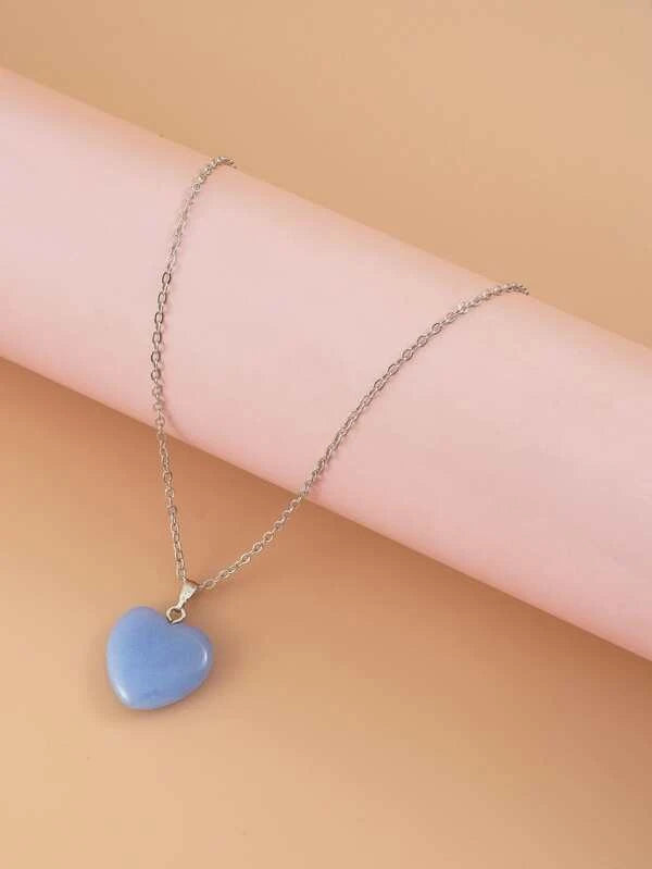 Glow In The Dark Heart Charm Necklace