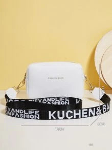 Mini Letter Graphic Crossbody táska