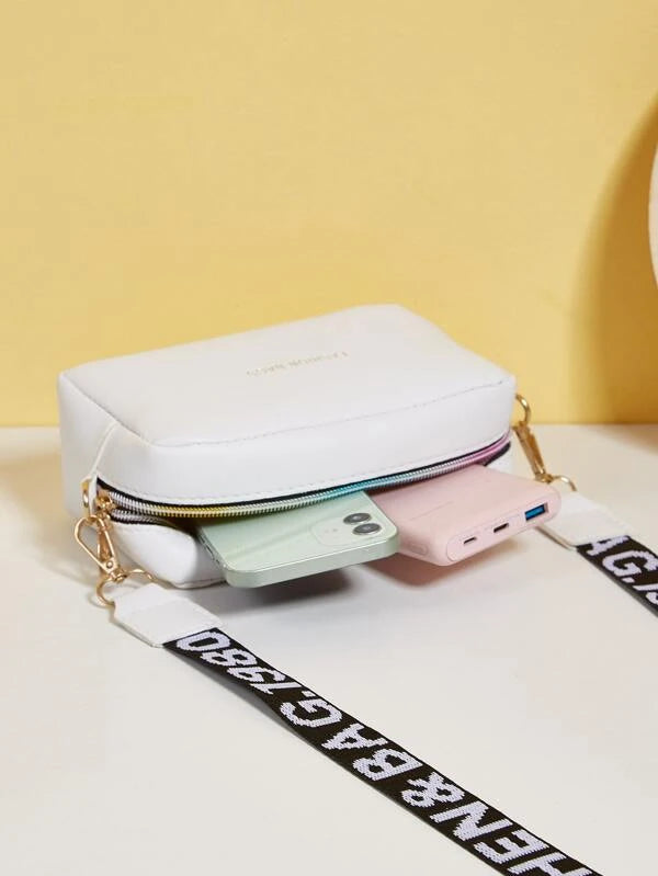 Mini Letter Graphic Crossbody táska
