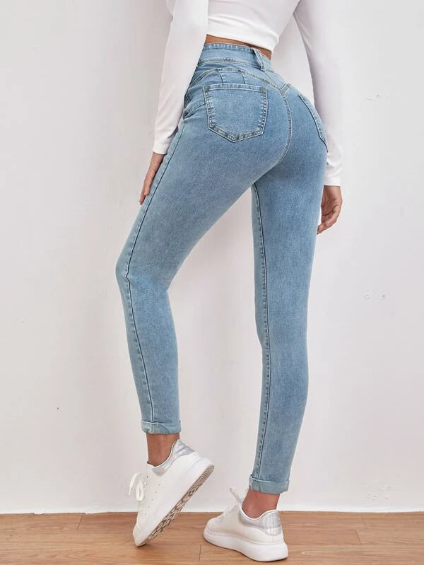 Magas derekú ferde zsebes Skinny Jeans22
