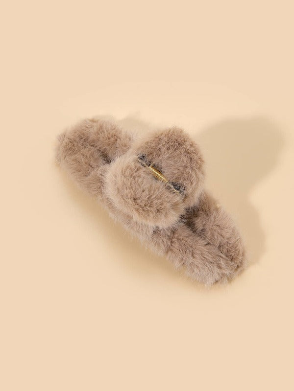 Solid Fuzzy Hair Claw