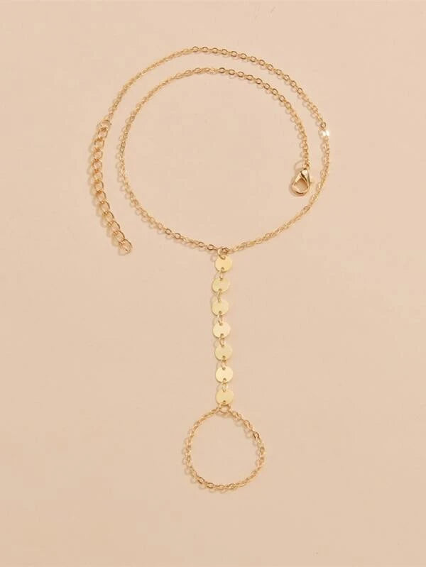 Disc Decor Mittens Bracelet