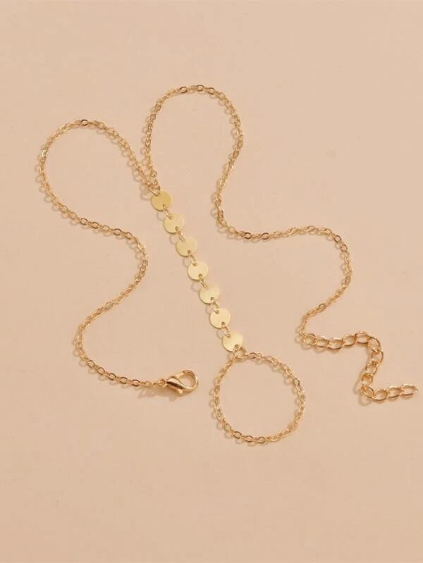 Disc Decor Mittens Bracelet