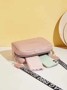 Mini Letter Graphic Crossbody táska