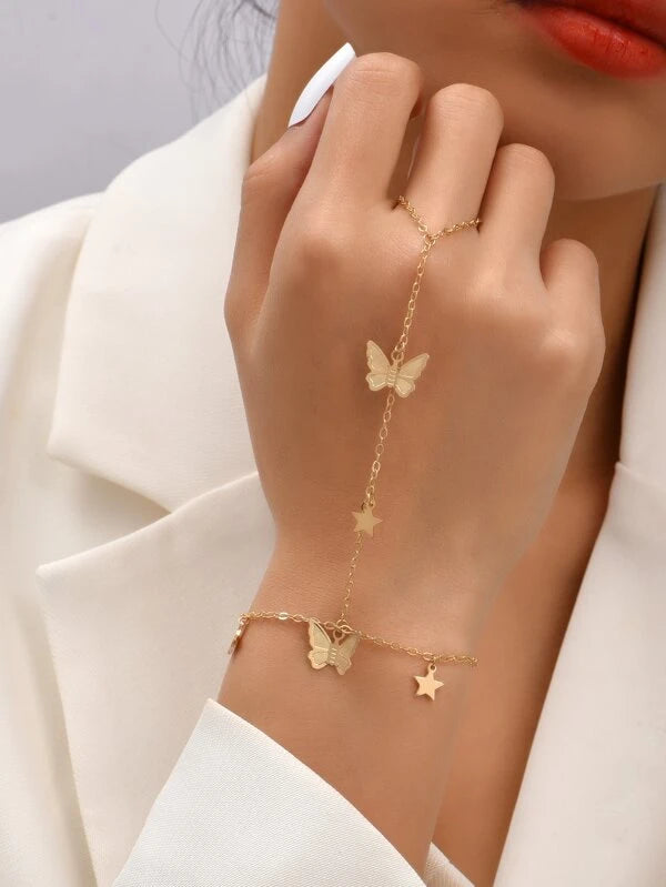 Butterfly Decor Mittens Bracelet